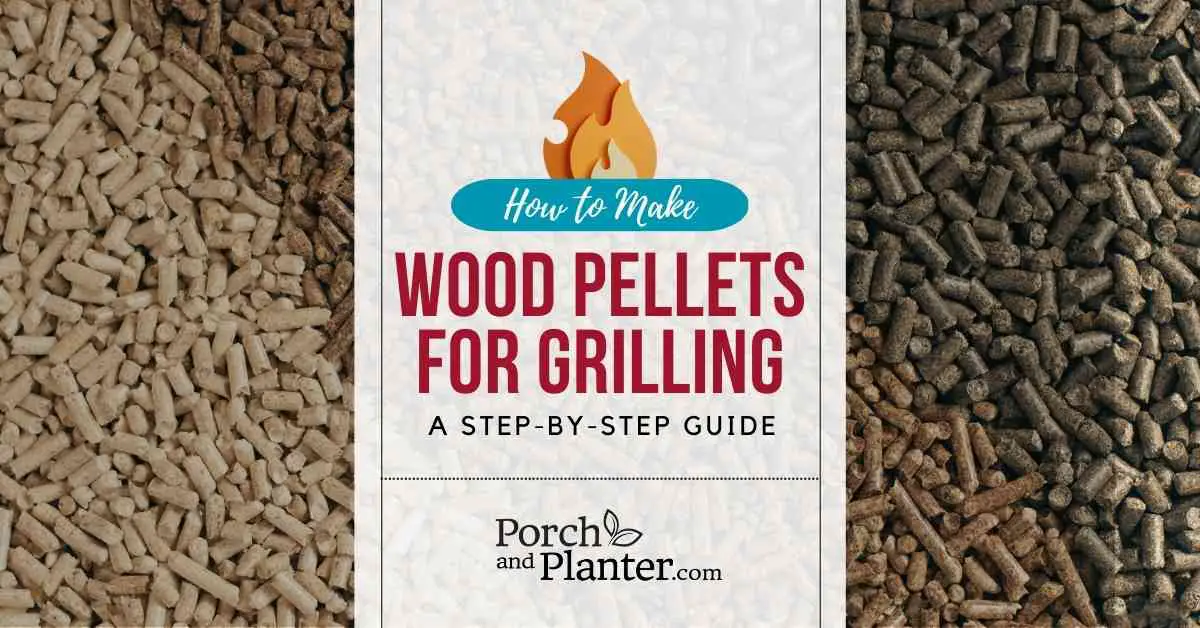 A photo of various types of wood pellets with the text "How to Make Wood Pellets for Grilling - A Step-by-Step Guide"